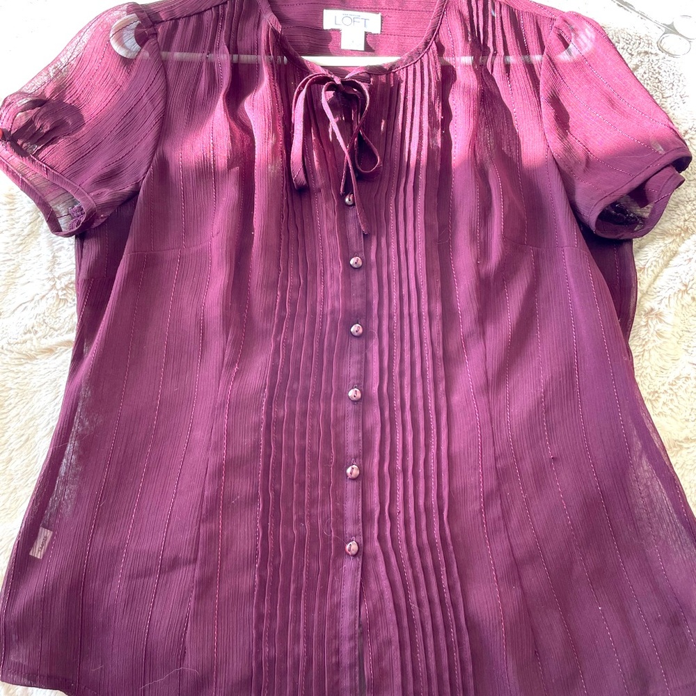 Pretty sheer top with tie